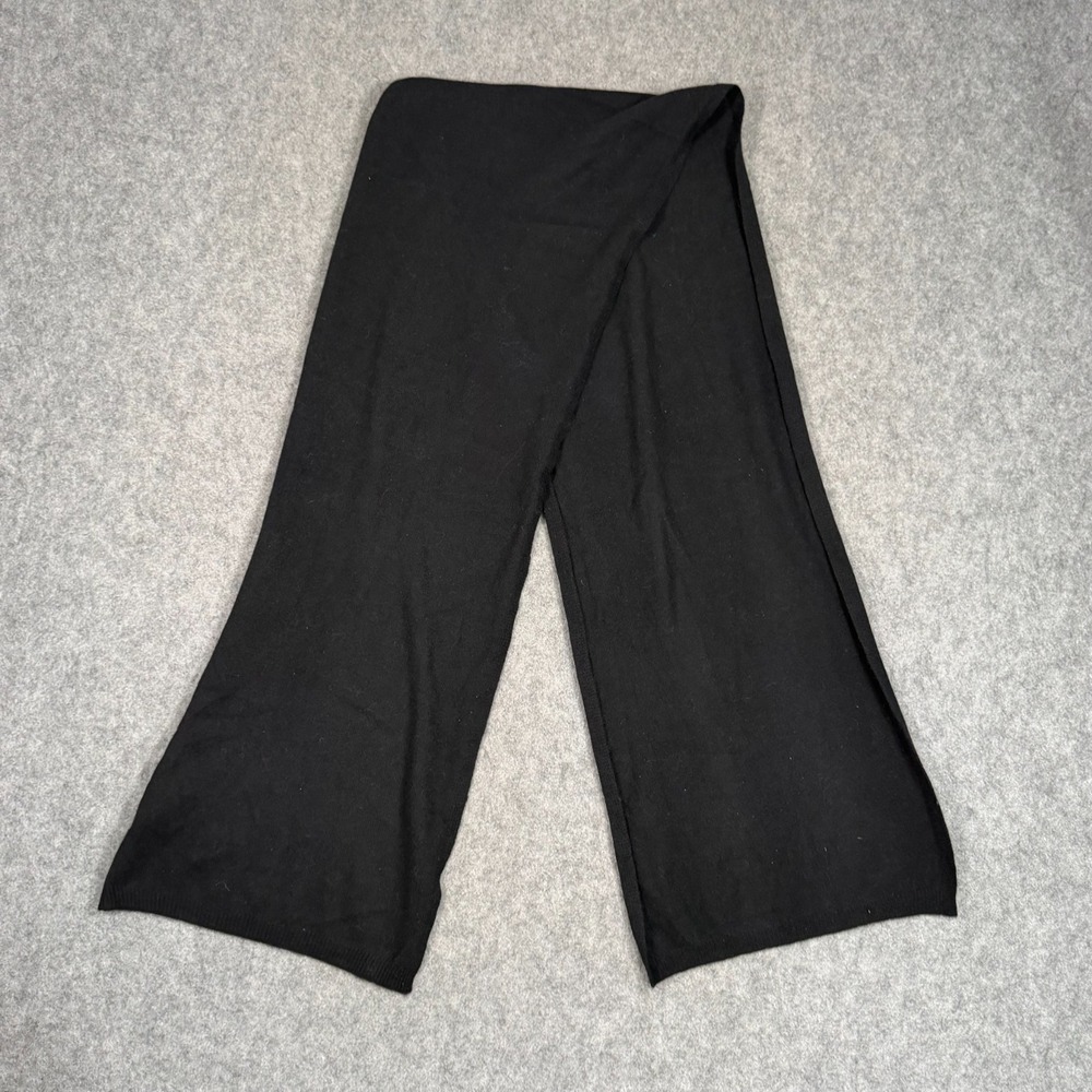Tahari Solid Black 100% Cashmere‎ Knit Rectangle Scarf Women's One Size